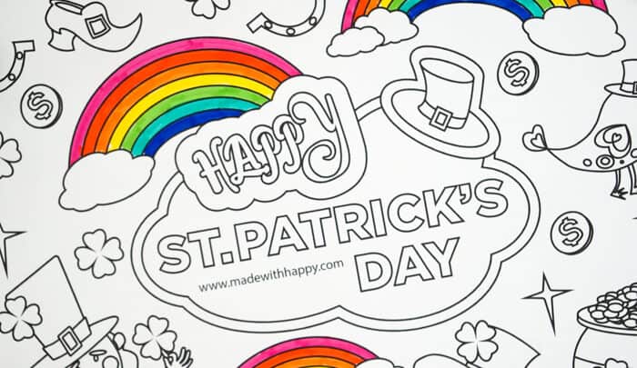 free printable st patricks coloring pages  made with happy