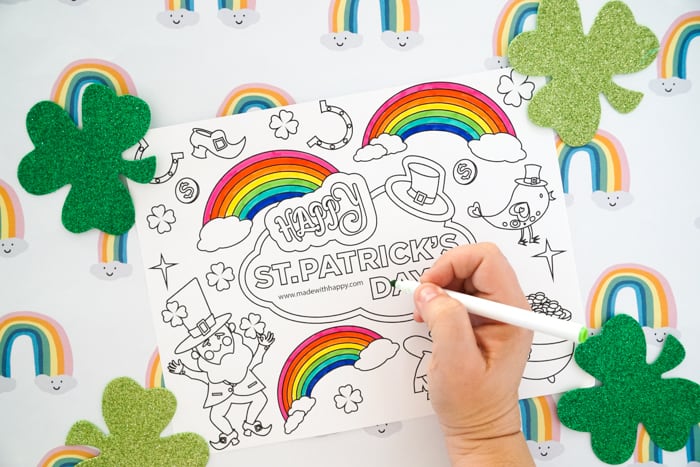 Free Rainbow Coloring Pages
