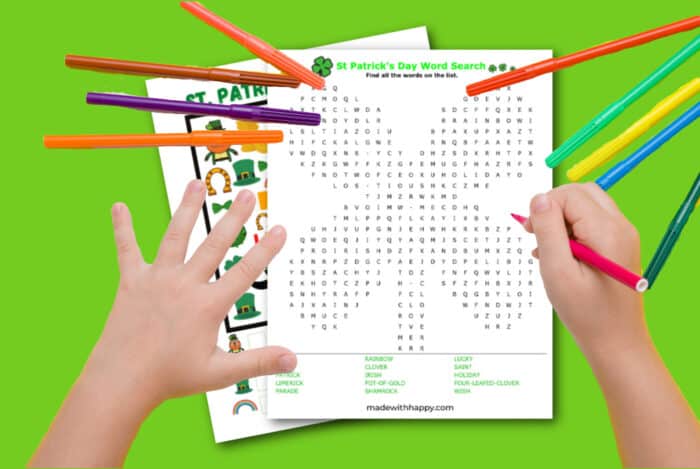 St. Patrick's day activities free printable