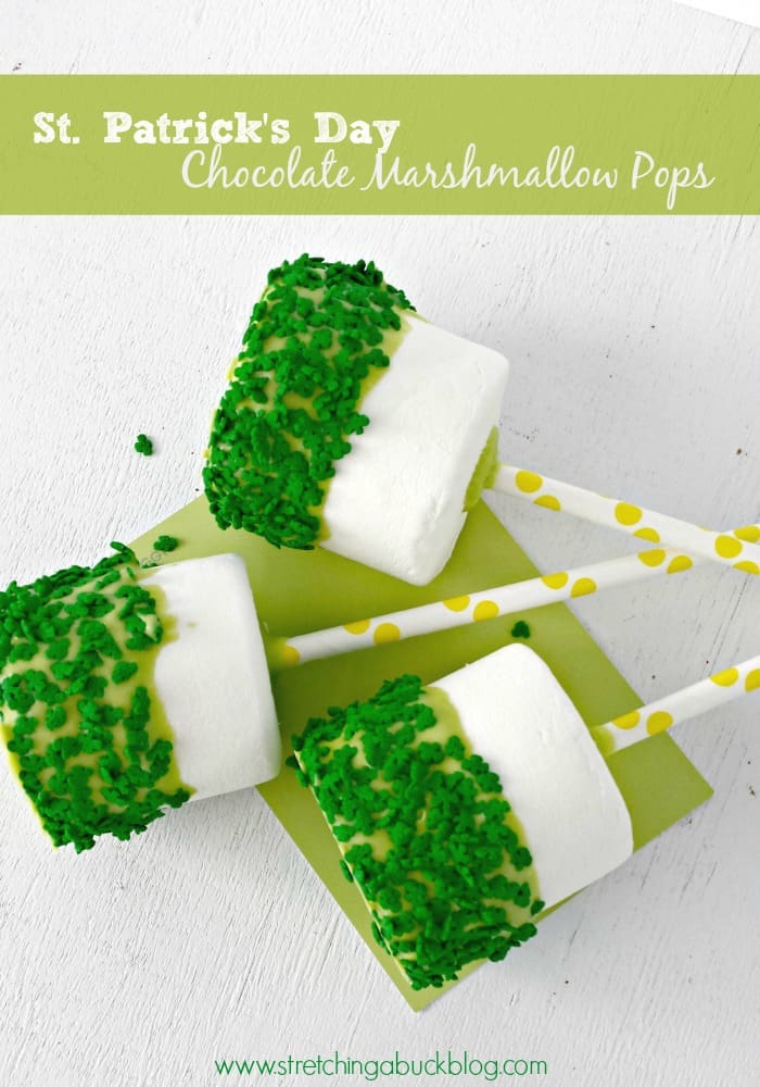 st. Patrick's day chocolate marshmallow pops recipe