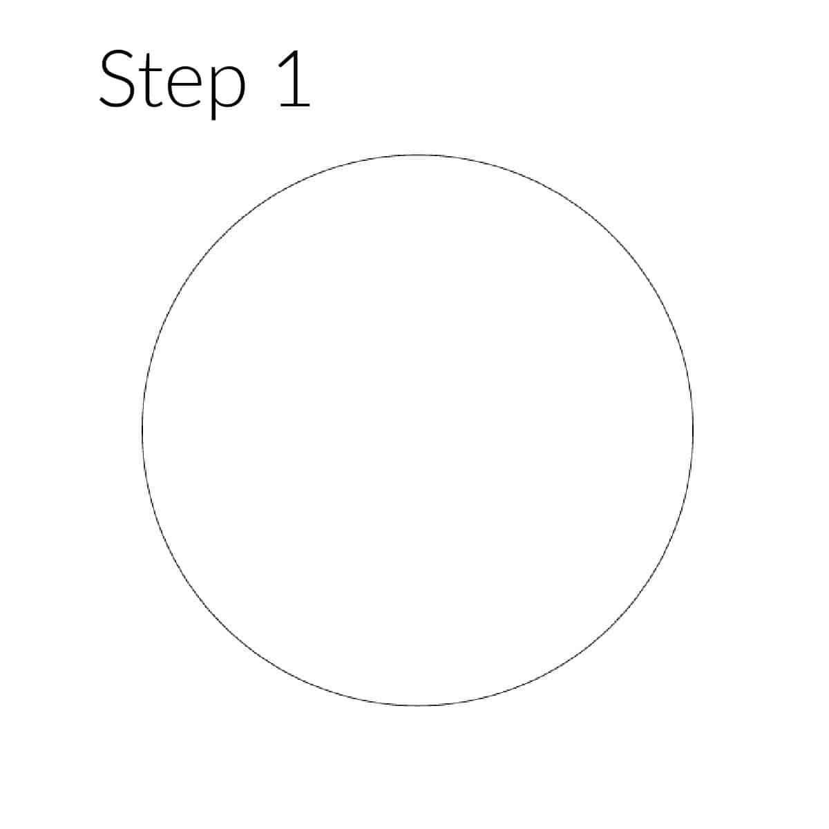 step 1 Draw a circle for sun