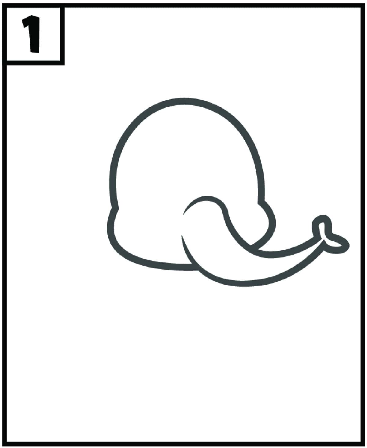 step 1 elephant drawing
