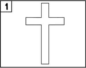 how to draw a cross