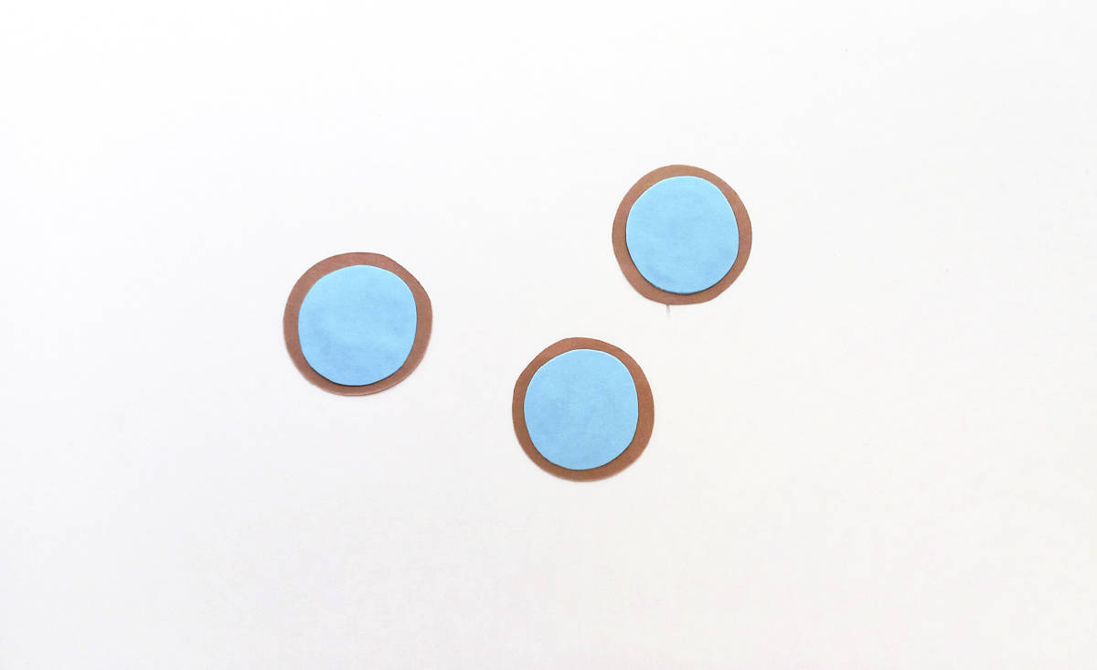 step 10 glue small circles on larger circles for pirate ship