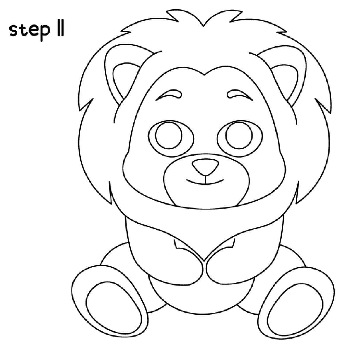step 11 easy lion drawing