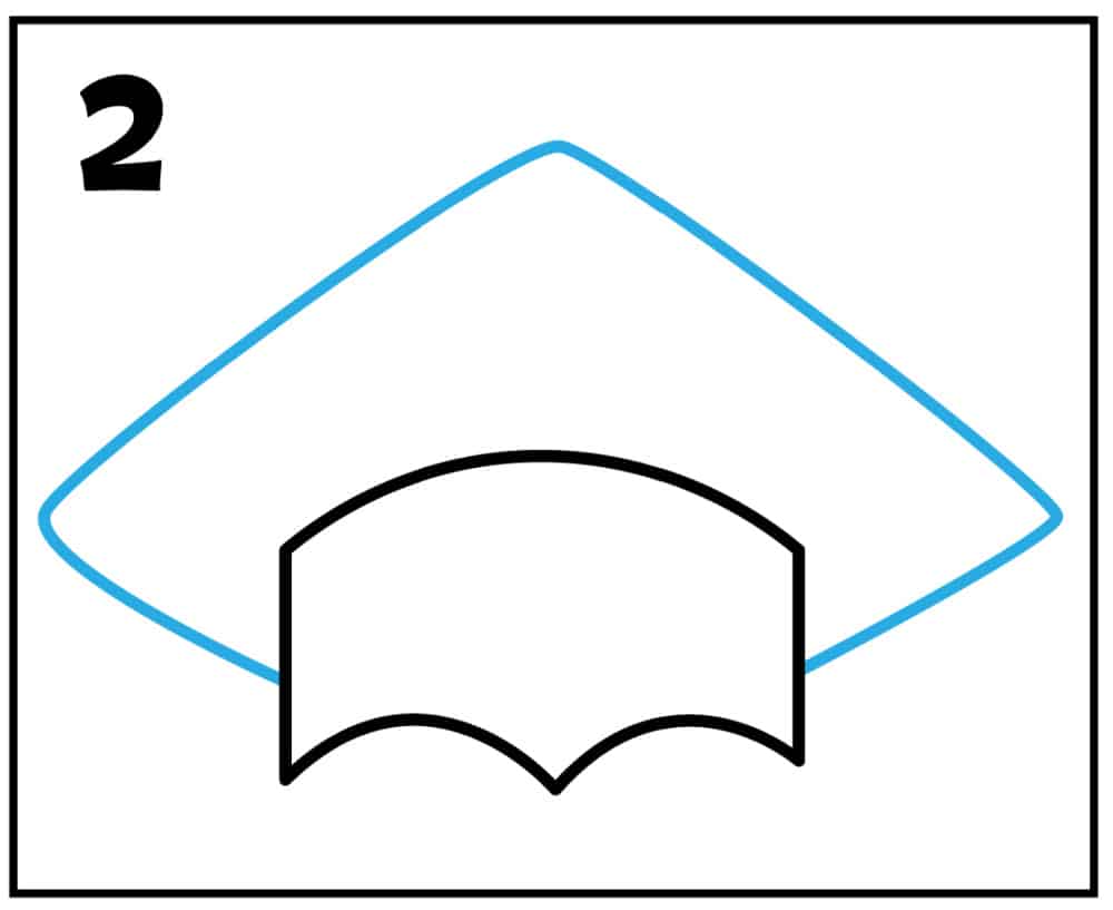 Step 2 - Graduation Cap Drawing