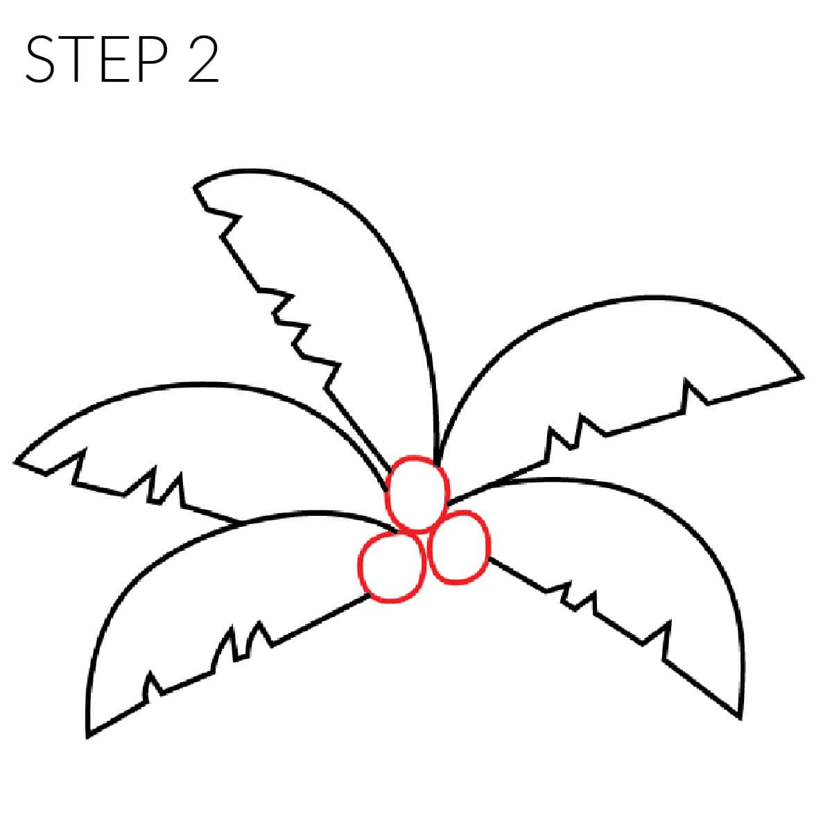 step 2 draw a palm