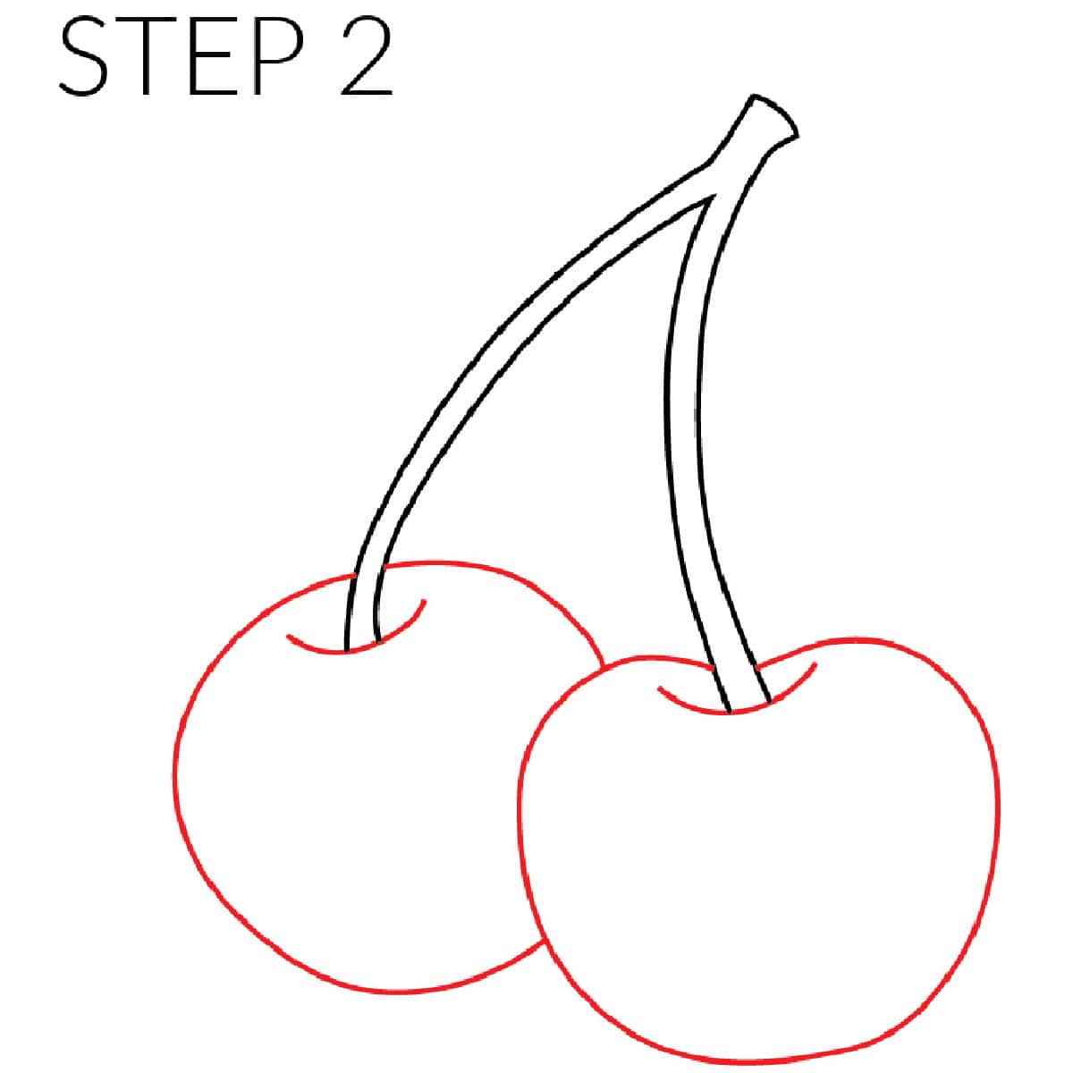 step 2 draw cherries
