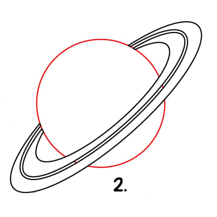 How To Draw Saturn Easy Step-by-Step Tutorial - Made with HAPPY