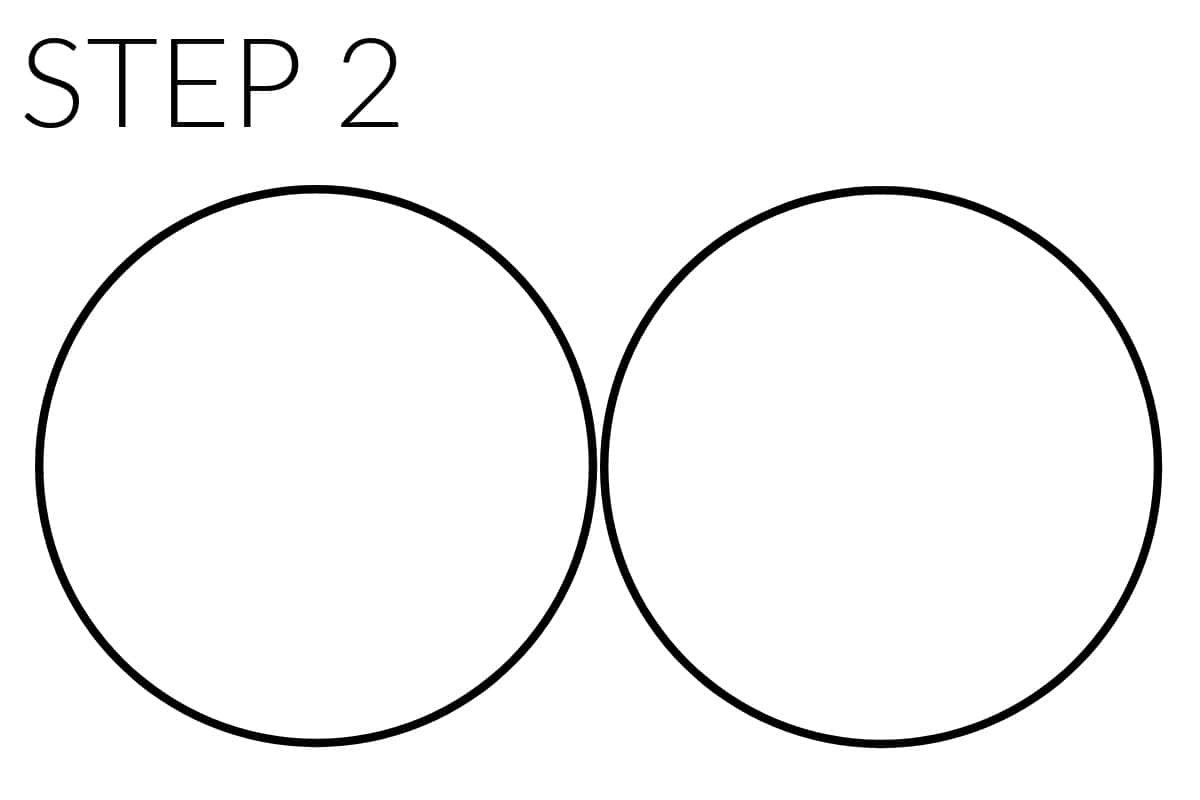 step 2 heart drawing two circles
