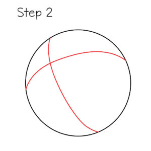 step 2 how to draw a basketball