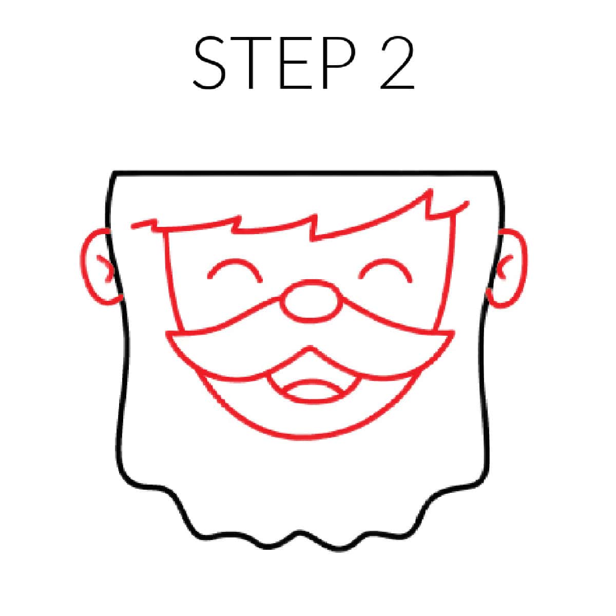 step 2 how to draw a leprechaun