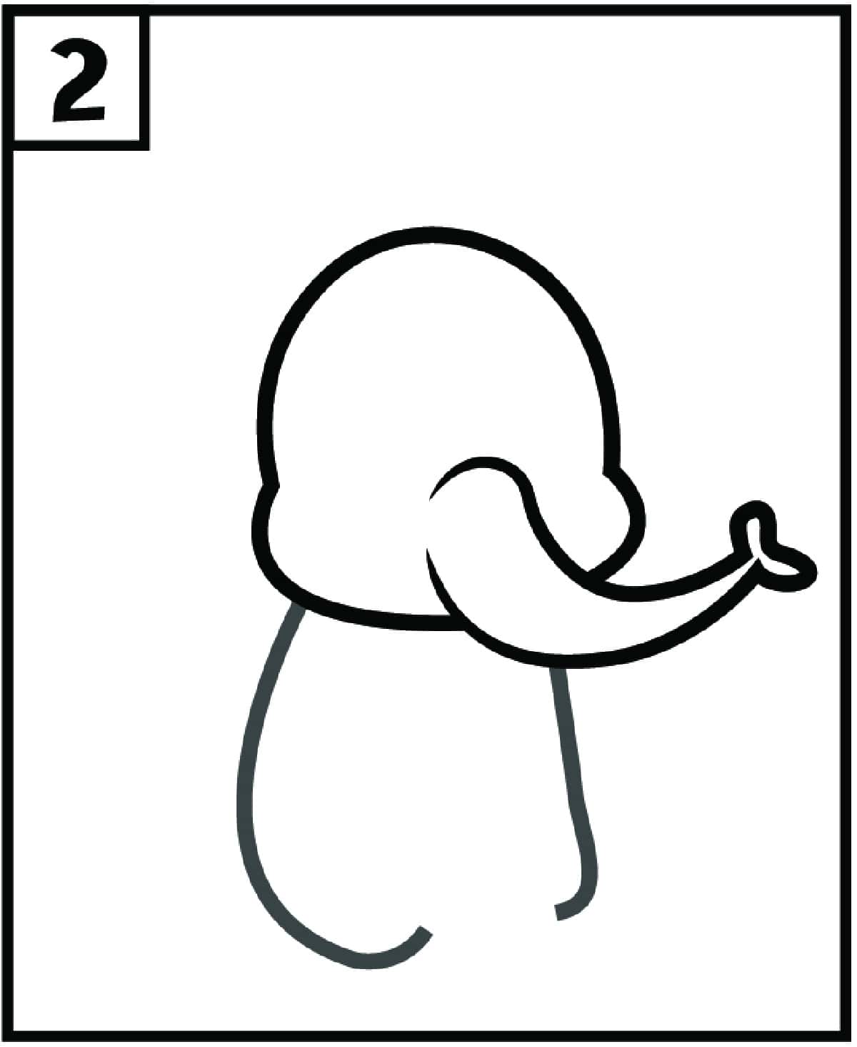 step 2 how to draw an elephant
