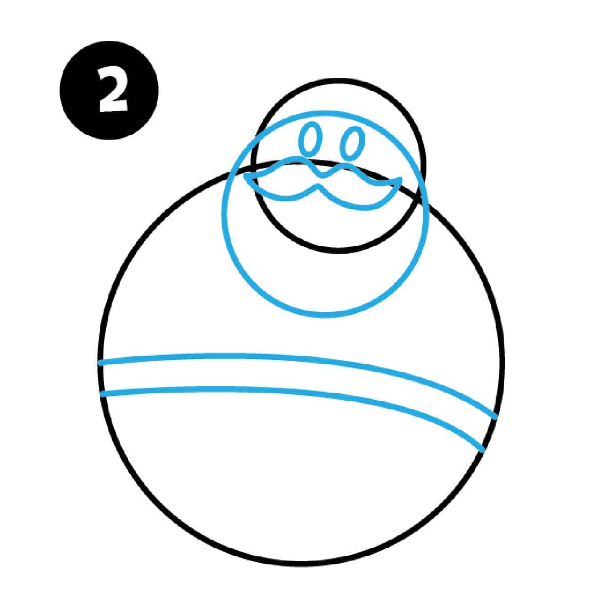 step 2 how to draw santa