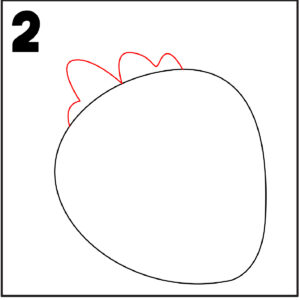 step 2 strawberry drawing