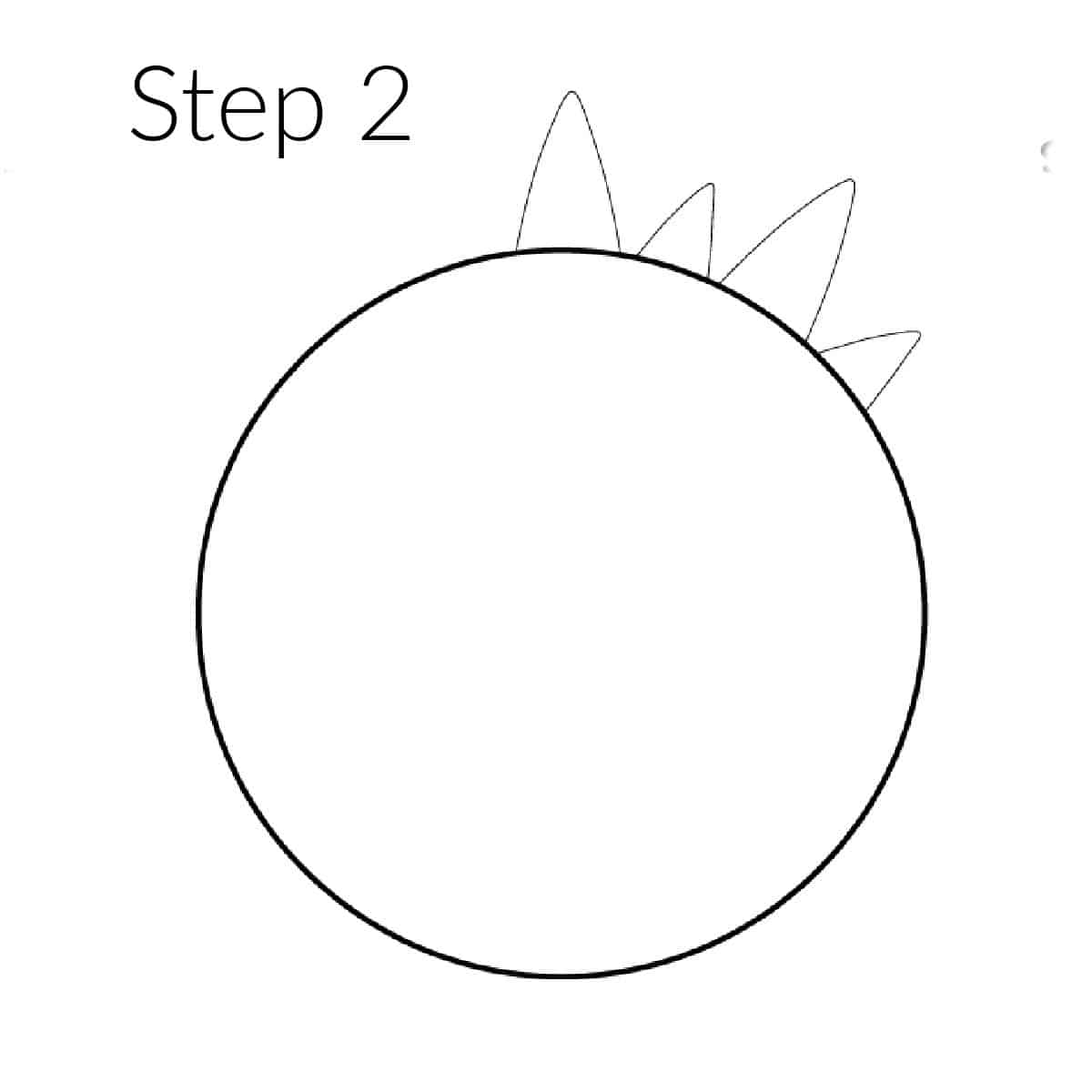step 2 sun drawing rays