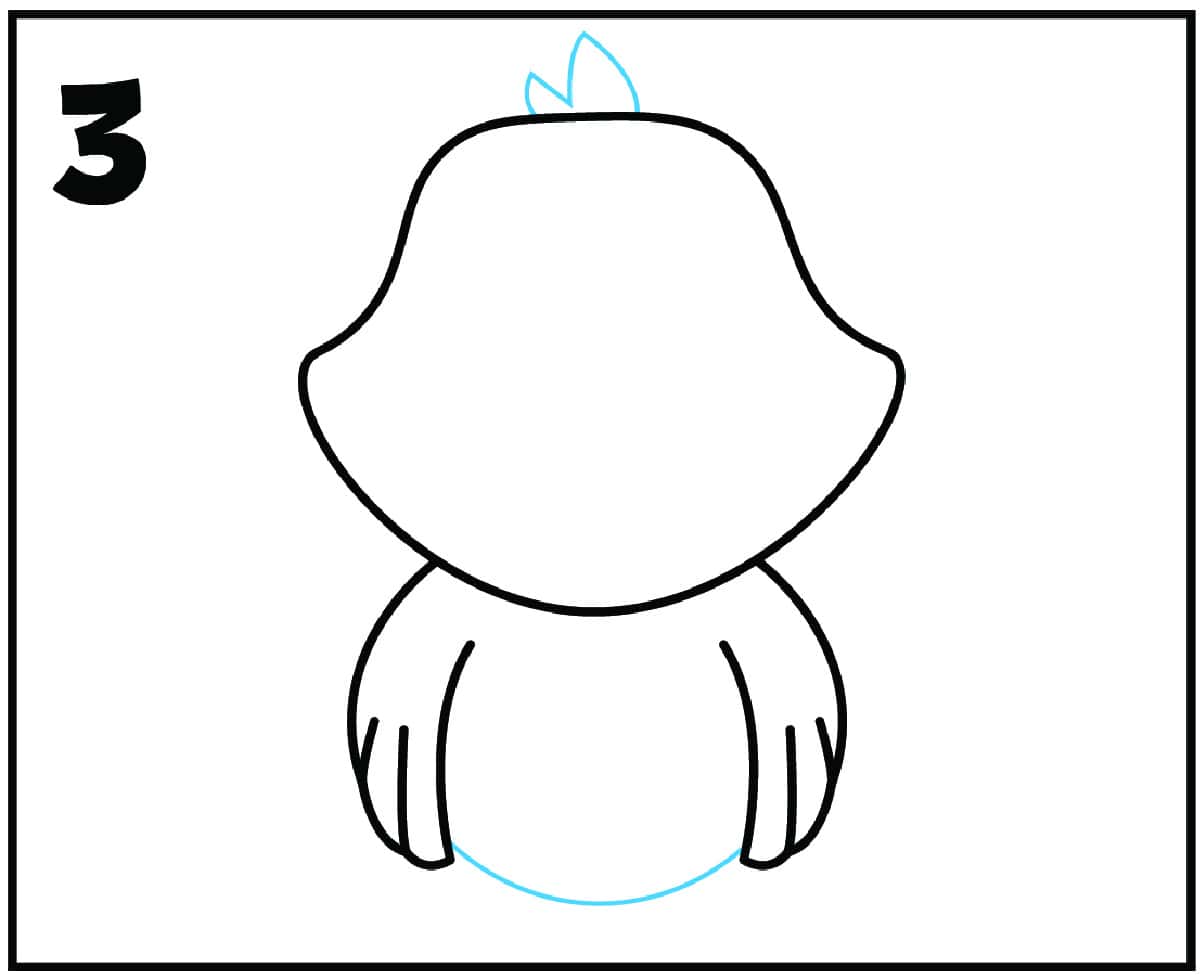 Step 3 Cute Duck Drawing