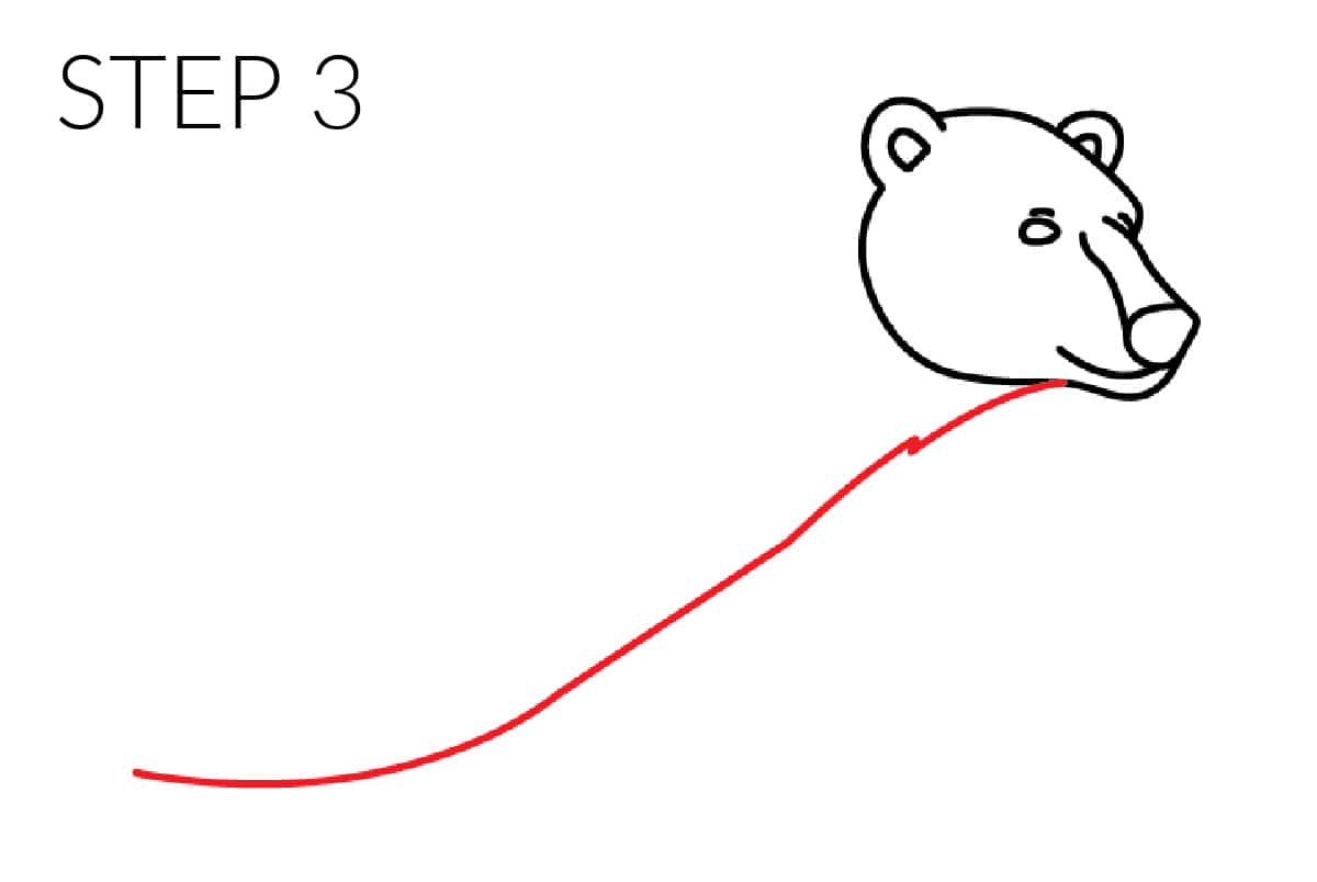 step 3 draw polar bear body