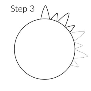 step 3 drawing more sun rays