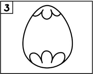 Step 3 How to Draw a Easter egg