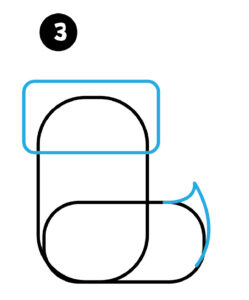 step 3 how to draw a stocking