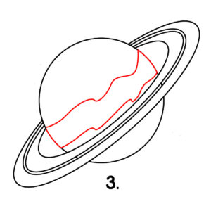 step 3 how to draw saturn