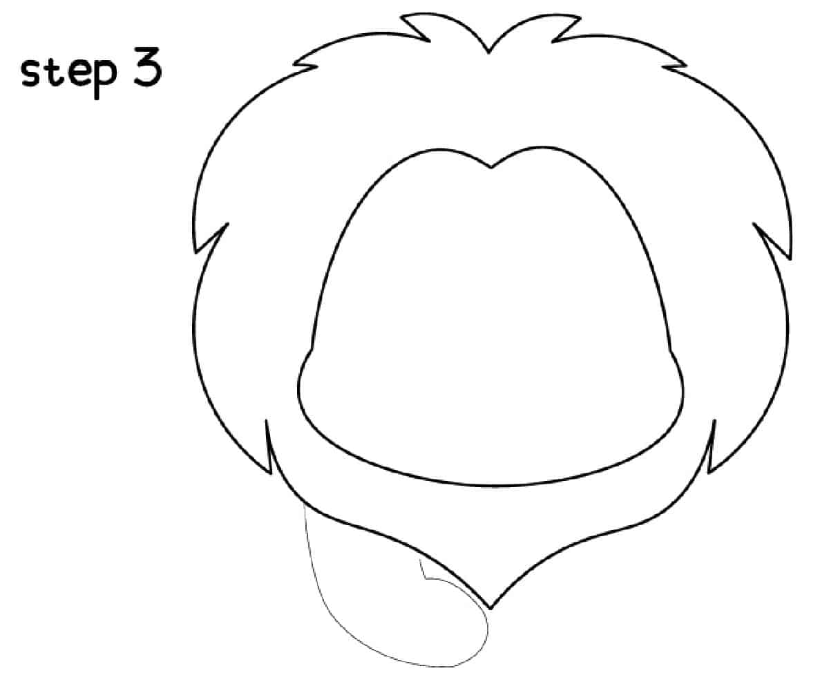 step 3 lion drawing easy