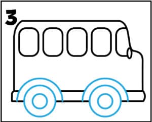 step 3 school bus drawing easy