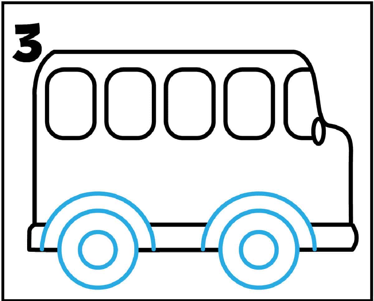 step 3 school bus drawing easy