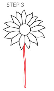 Step 3 Sunflowers Drawing