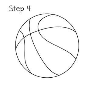 step 4 basketball drawing easy