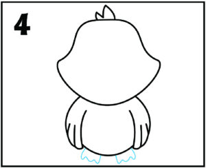 step 4 draw an easy duck