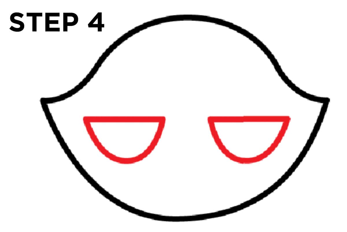 Step 4 Draw Cat Face