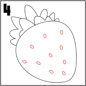 step 4 draw a strawberry