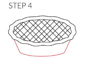 step 4 draw the pie filling