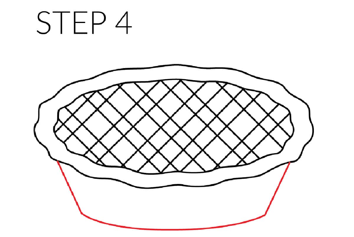 step 4 draw the pie filling