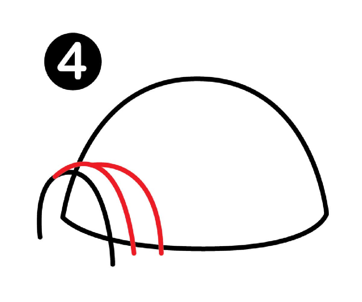 step 4 drawing an igloo