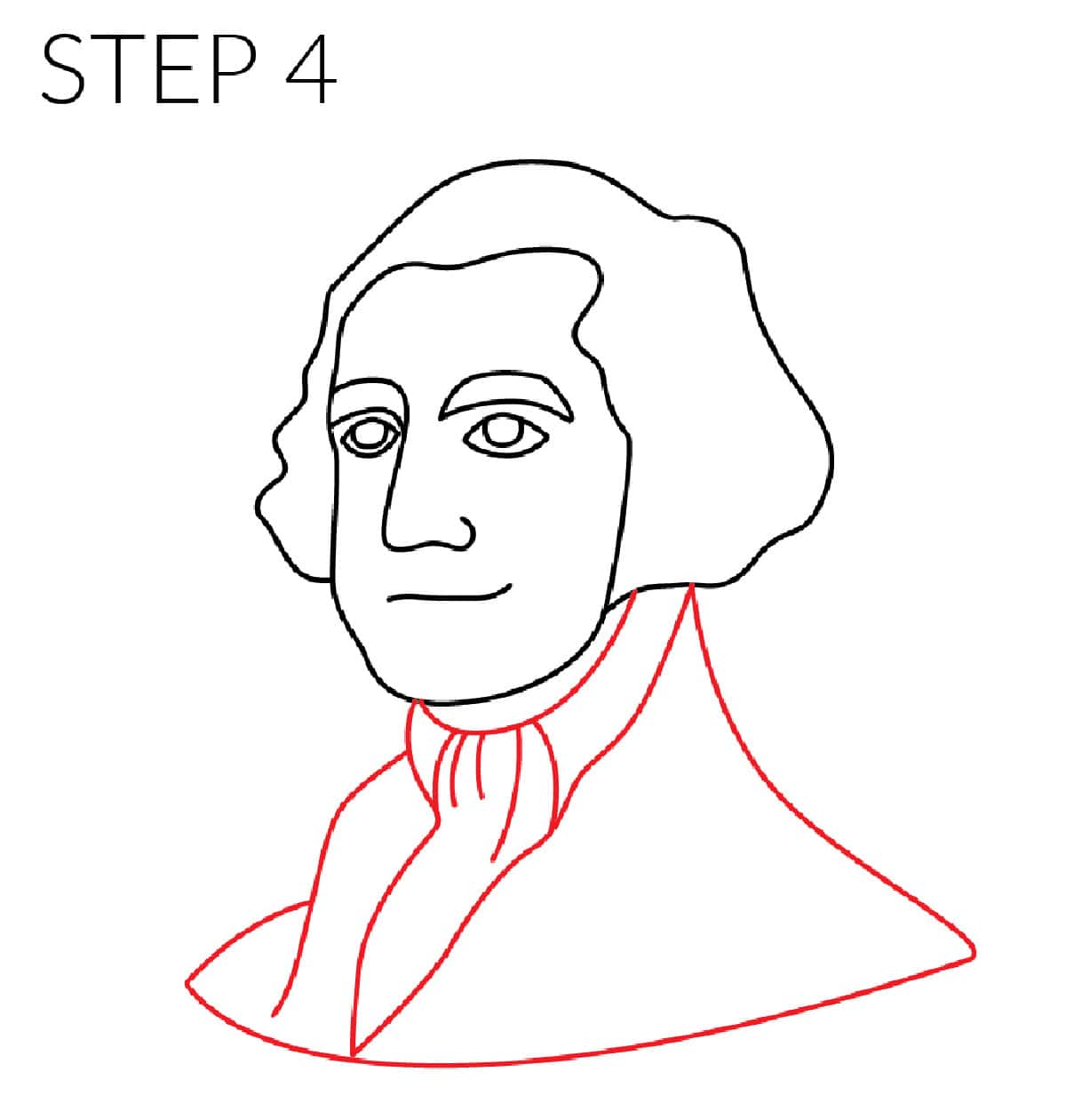 step 4 george washington drawing coat shirt