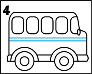 step 4 how to draw easy school bus