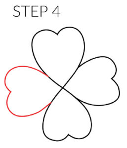 step 4 how to draw shamrocks