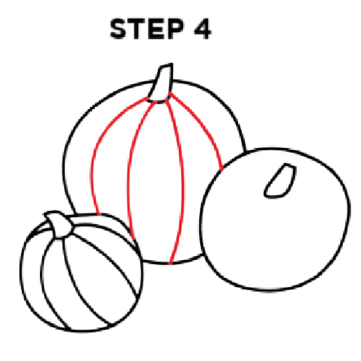 step 4 pumpkin drawing easy