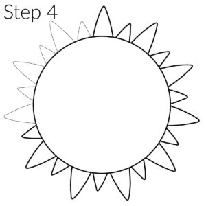 step 4 sun drawing