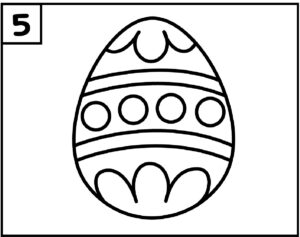 Step 5 Easter eggs Drawings