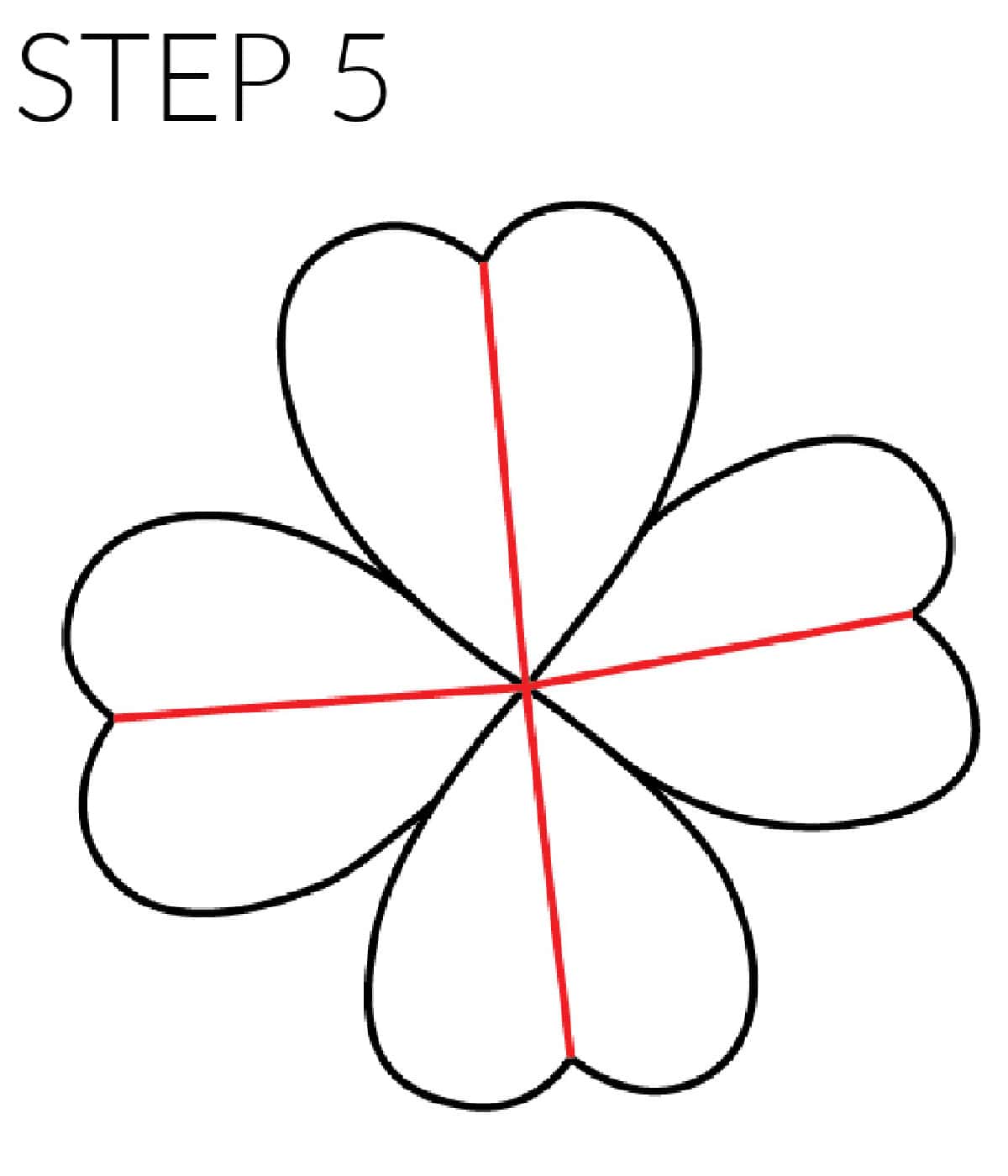step 5 draw shamrock