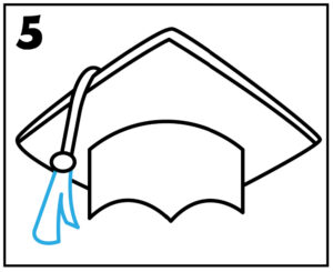 Step 5 - How to Draw a Graduation Cap