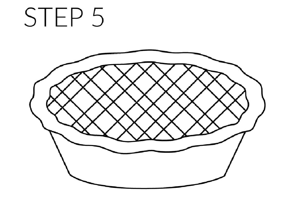 step 5 how to draw a pie
