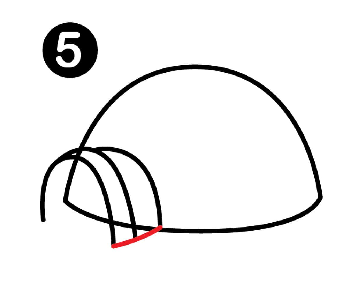 step 5 how to draw igloo