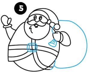 step 5 santa claus drawing