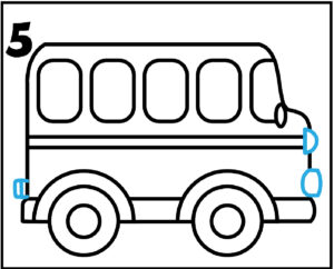 step 5 school bus drawing easy