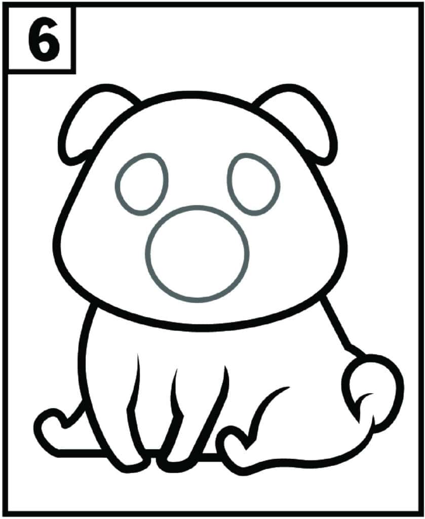 How To Draw a Dog Step By Step - Made with HAPPY